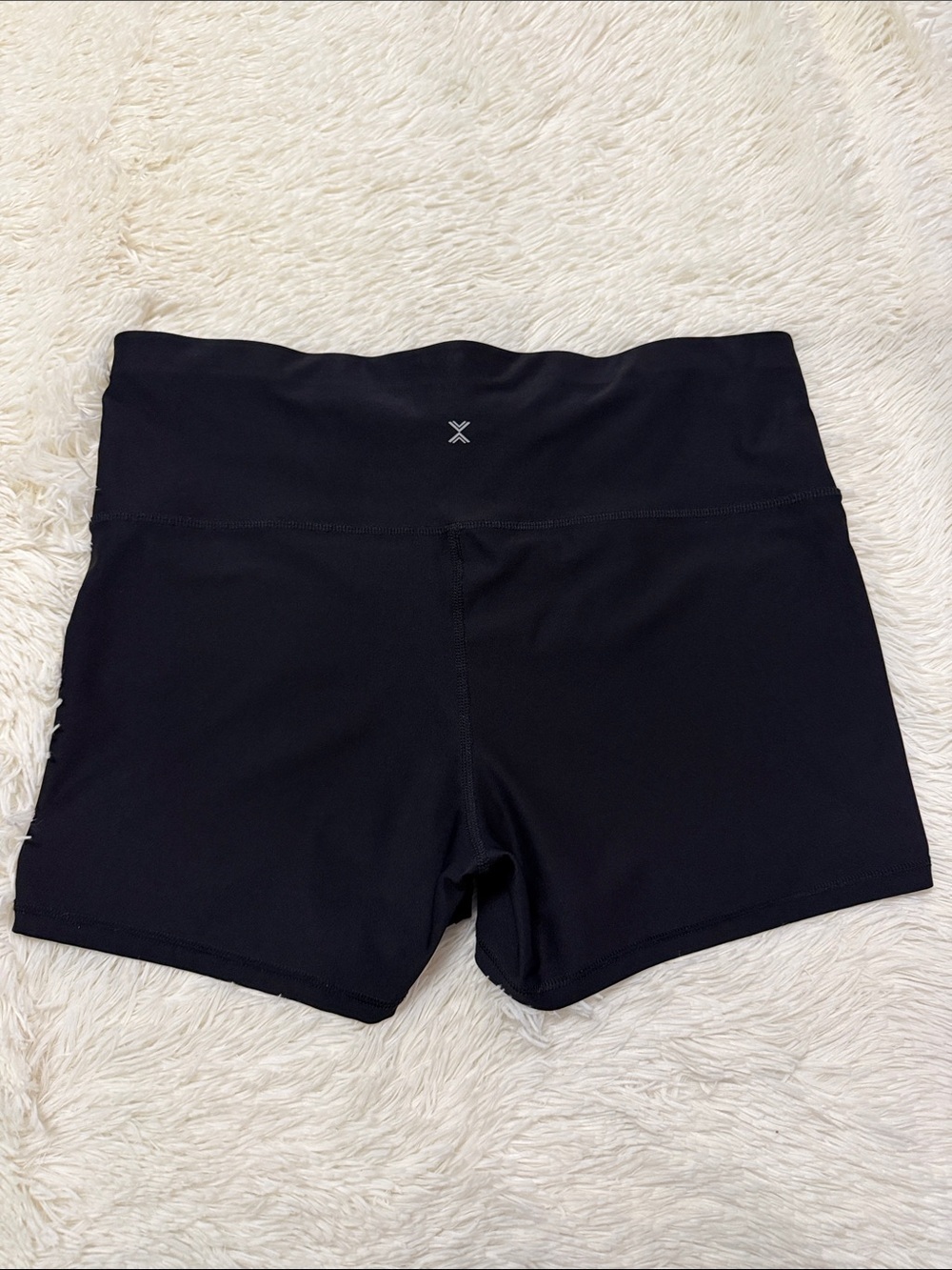 Women's Black High-Waist Performance Shorts - Picture 3 of 3